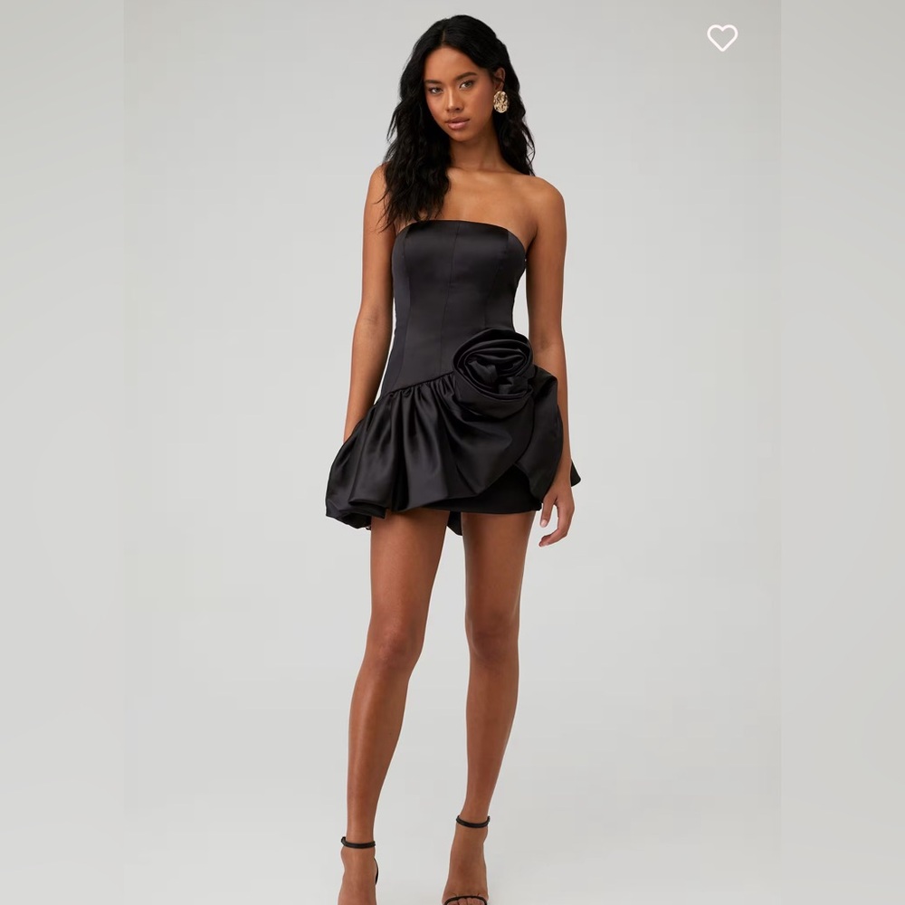 Ronny Kobo Strapless Black Mini Dress
